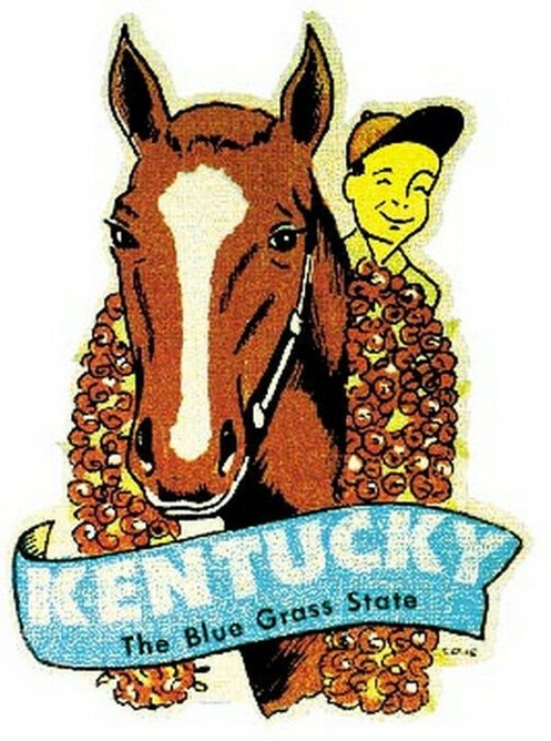 (image for) Kentucky (5) Blue Grass State Vintage Vacation Stickers